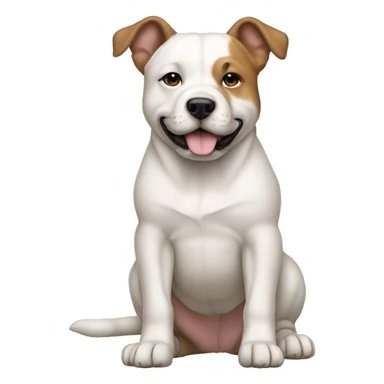 American Stafford white  sticker