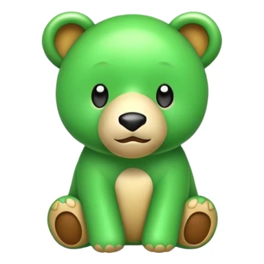 Oso gomita verde sticker