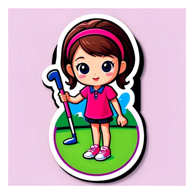 Girls day mini golf  sticker