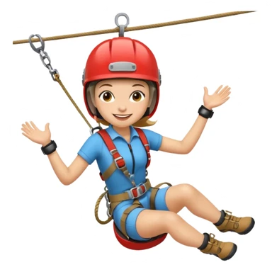 zip line emoji girl sticker