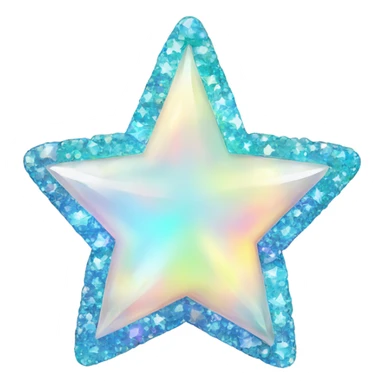 opal gemstone sparkle star sticker