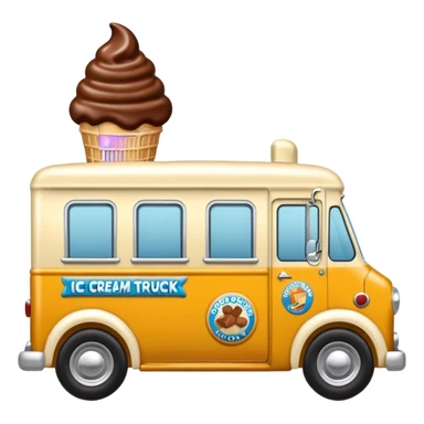 Chocolate nut sprinkle covered bodied 1953 ice cream truck  sticker