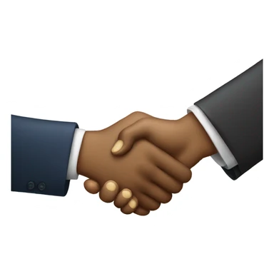 3 hand handshake sticker