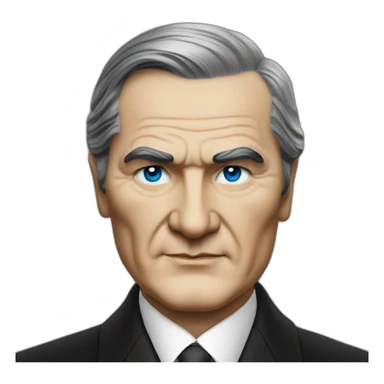 mustafa kemal ataturk with blue eyes sticker