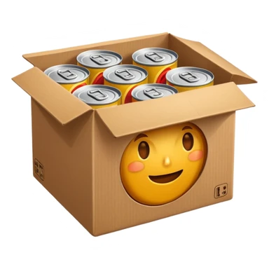 canned food in a box sticker