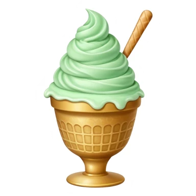 cup mint ice cream sticker