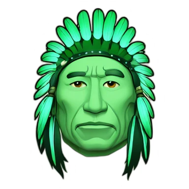 Indian chief bobber green sticker