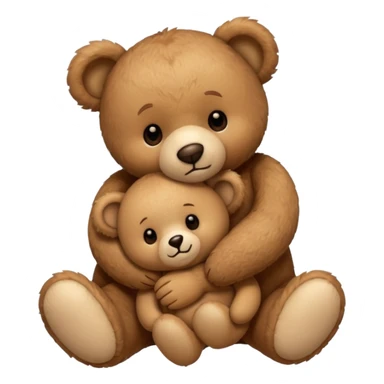 Teddy hugging another teddy sticker