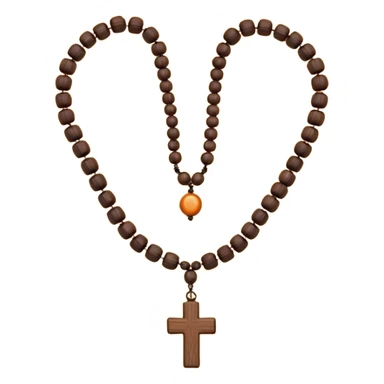 monk necklace object icon, wooden prayer beads with simple pendant, spiritual minimal design, natural wood texture, subtle sacred aura, 3D cartoon style, mobile game icon style, centered, clean background, no text, no watermark
 sticker