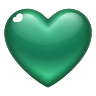 Emerald green heart emoji sticker