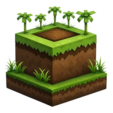 minecraft grass dirt block, no face sticker