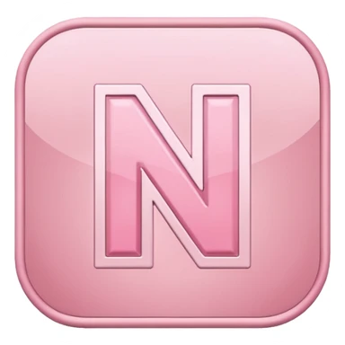 Netflix aesthetic "N" logo in pastel pink sticker