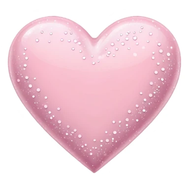 pastel pink heart and pastel pink sparkles sticker