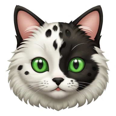 A cat with white and black spots sticker