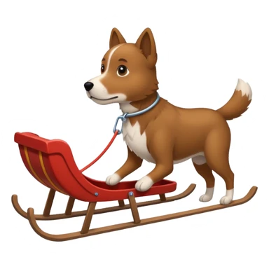 dog carrying sled sticker