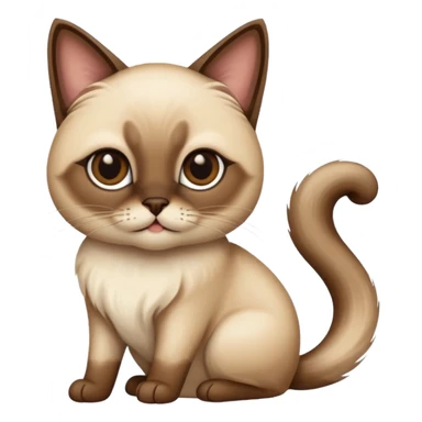 
Siamese cat: ong hair fur sticker