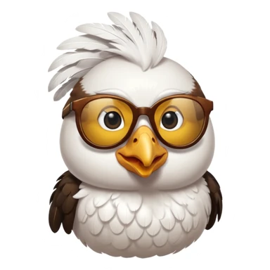 Hen with sunglasses  sticker