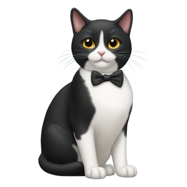 Tuxedo cat with mole on his right cheek  sticker