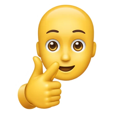 Make an emoji with a finger pointing toward the emoji head. Discord-style. sticker
