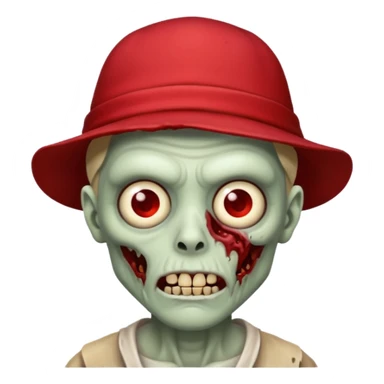 zombie in red hats sticker