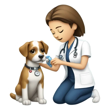 Vet nurse monitoring an anaesthetic  sticker