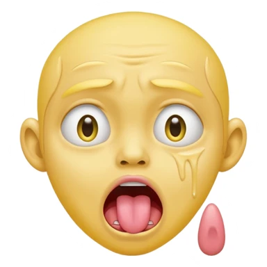 ugly pleading with eyes yellow emoti ib🥺👀 emoji with tongue out sticker