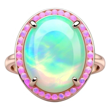 Cinematic Realistic Opal Emoji, Mystical and iridescent, with shifting colors of blue, green, and pink that dance across the smooth, milky surface. The gem’s unique play of light creates a mesmerizing, fluid effect, while a soft, glowing halo surrounds the stone. Soft glowing outline, capturing the essence of magic and mystery in a radiant opal. sticker