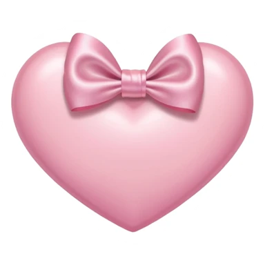 light pink heart with pink bow sticker