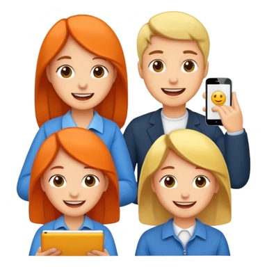 Quiz with happy people  sticker