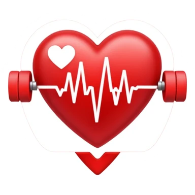 heart rate signal with cute heart shape attached sticker