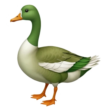Make an emoji for a goose that's green (dominant colour #39C700). Use the existing goose emoji for inspiration. Show the whole body. Make the goose look like it's going somewhere

It has to be a goose that was dyed green, don't make it look like a duck please. sticker