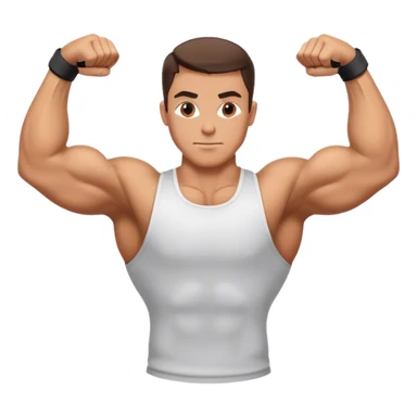 bodybuilder forearm exercise sticker