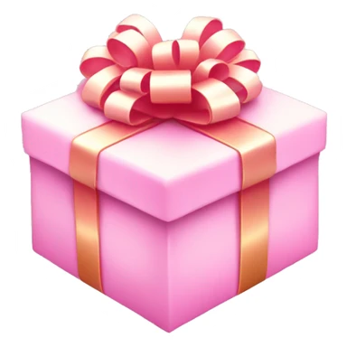 Light pink glowy present sticker