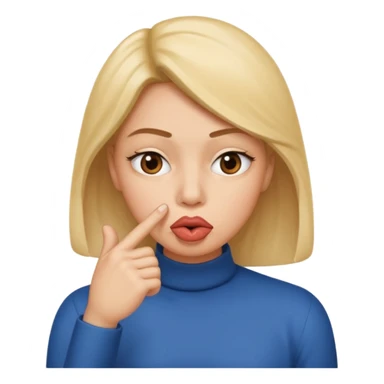 add-a-finger-in-front-of-the-pursed-lips-to-clearly-show-the-shushing-gesture sticker