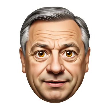 The hungarian president viktor orban realistic portrait sticker