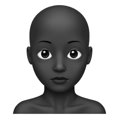 Minimalist flat vector icon, iOS style, thin black outline on a white background. Human silhouette. Black, completely monochrome, matte. Impersonal, no eye sockets, no hair. sticker