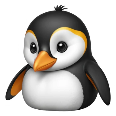 side eyeing penguin sticker