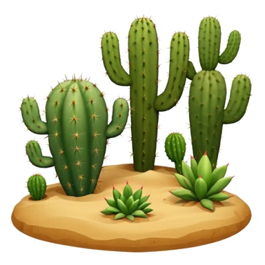 desert iwth cactus sticker
