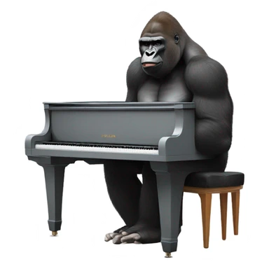 gorilla playing piano from Sing movie sticker