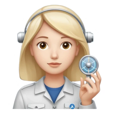 Calm face with relaxed eyes holding a small radar or spotlight, catching just a few key AI icons (chip, spark, or “AI” badge), to show you only get the updates that matter, without overwhelm. sticker