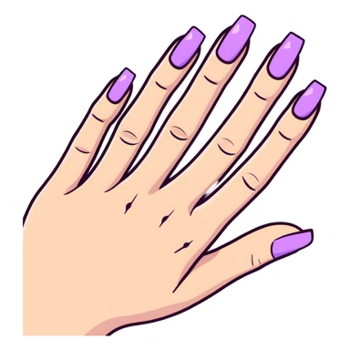 lilac pastel manicure sticker