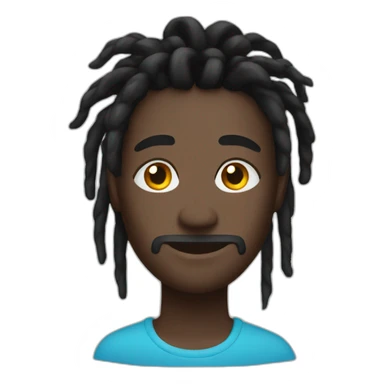 Black semi dreads sticker