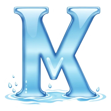 the letter V made out of water sticker