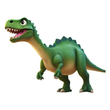 Dinosaur on the beach sticker