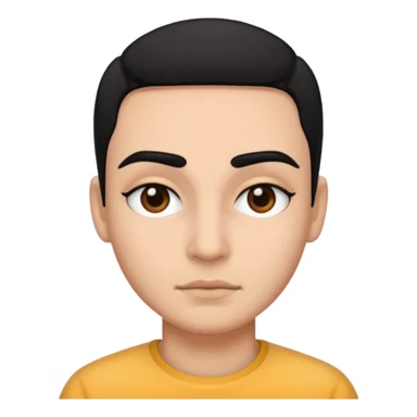 black eyebrows only  sticker