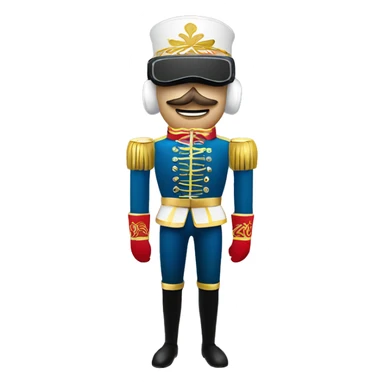 nutcracker in vr headset full body sticker