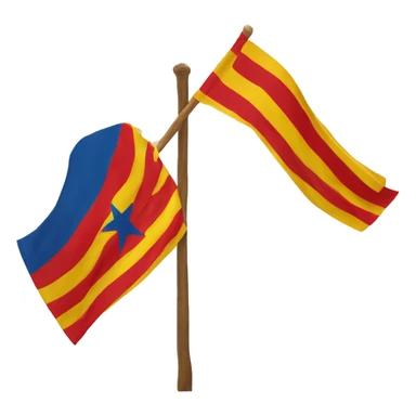 Drapeau catalan avec écrit dessus catalogne  sticker