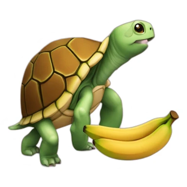 Tortue qui mange une banane sticker