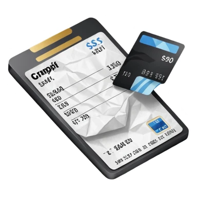 credit card receipt sticker