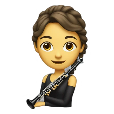 Clarinet girl sticker